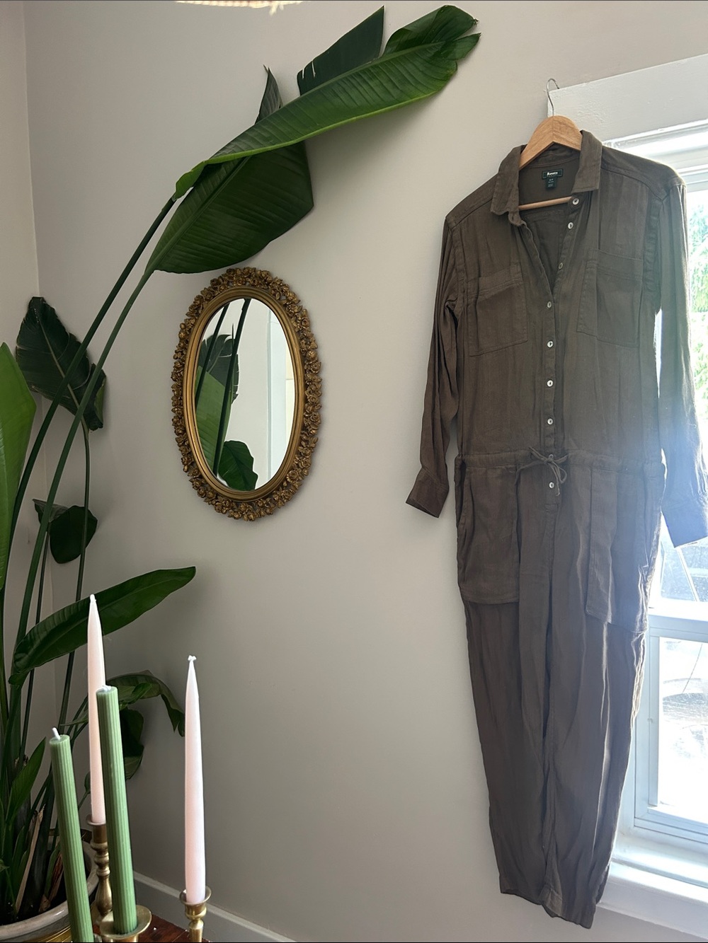 Roots Olive Utility Jumpsuit - Women